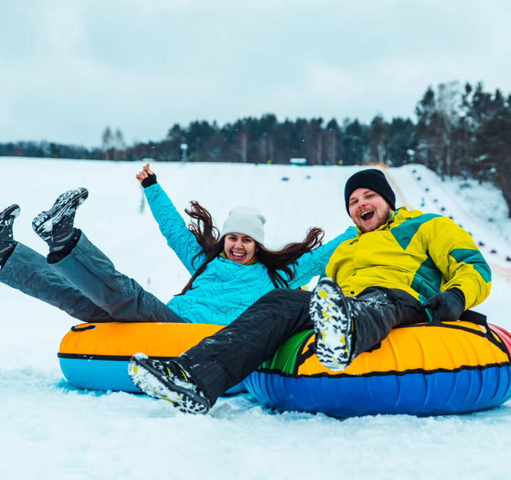 Snowtubing, hiver, neige Snowtubing, hiver, neige