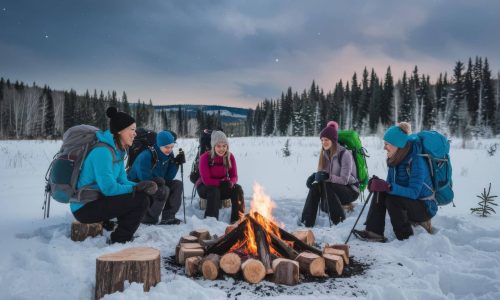 Survivalisme femme hiver Samoëns